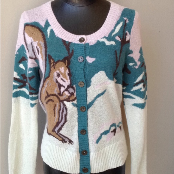 Anthropologie Hwr Squirrel Cardigan 
